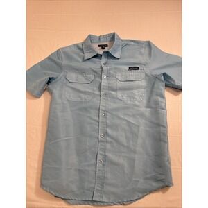 SHIRT REAL‎ Tree MENS MEDIUM Fishing S/S Back Vents 100% polyester